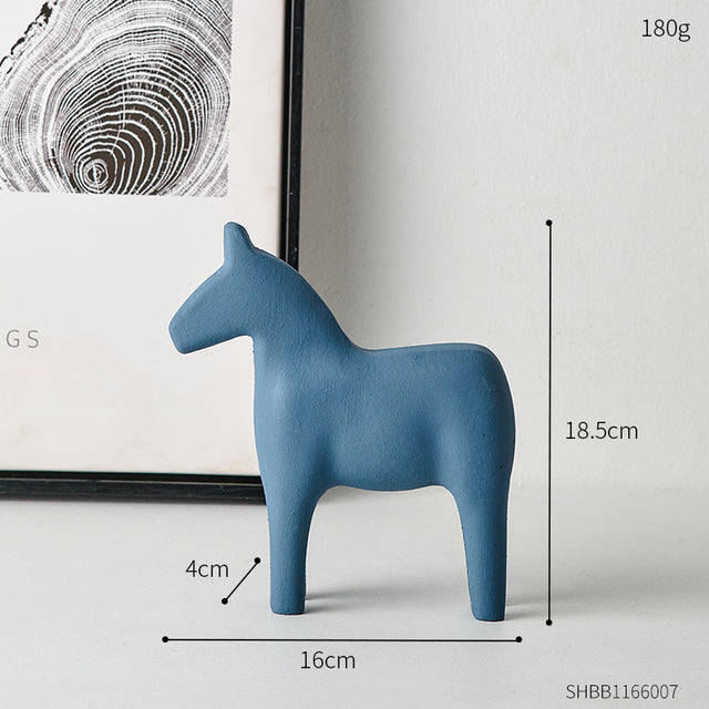 Wooden Dala Horse Sculpture