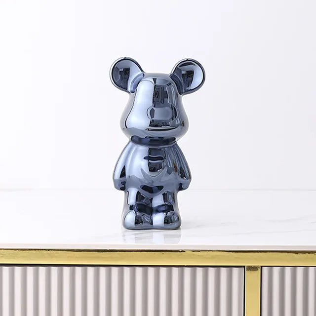 Metallic Bear Penny Bank