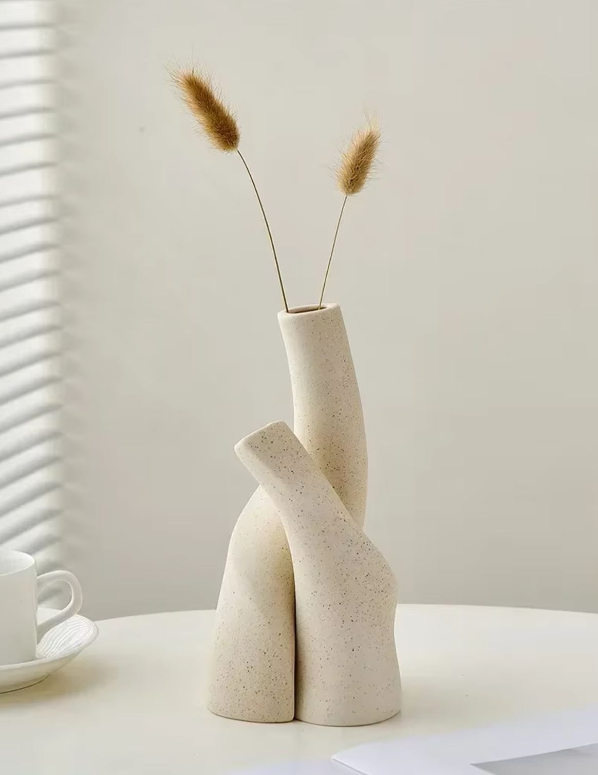 Beige Nordic Ceramic Vase 20 cm