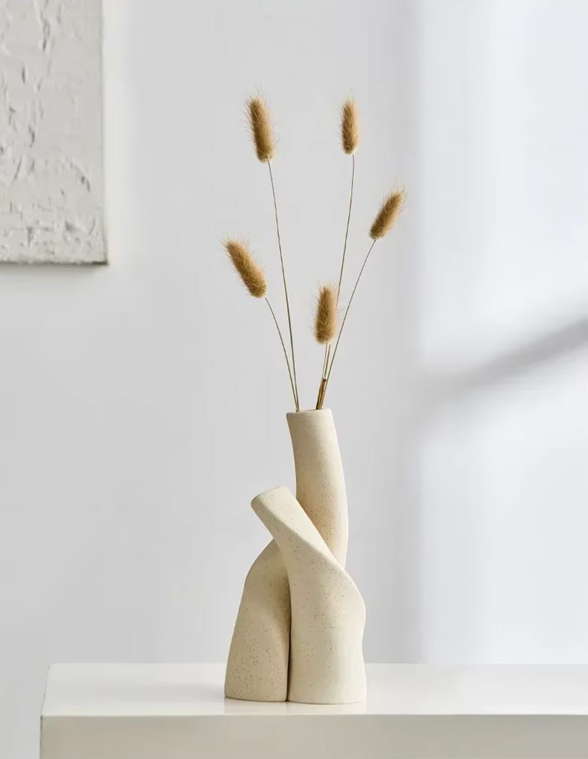 Beige Nordic Ceramic Vase 20 cm