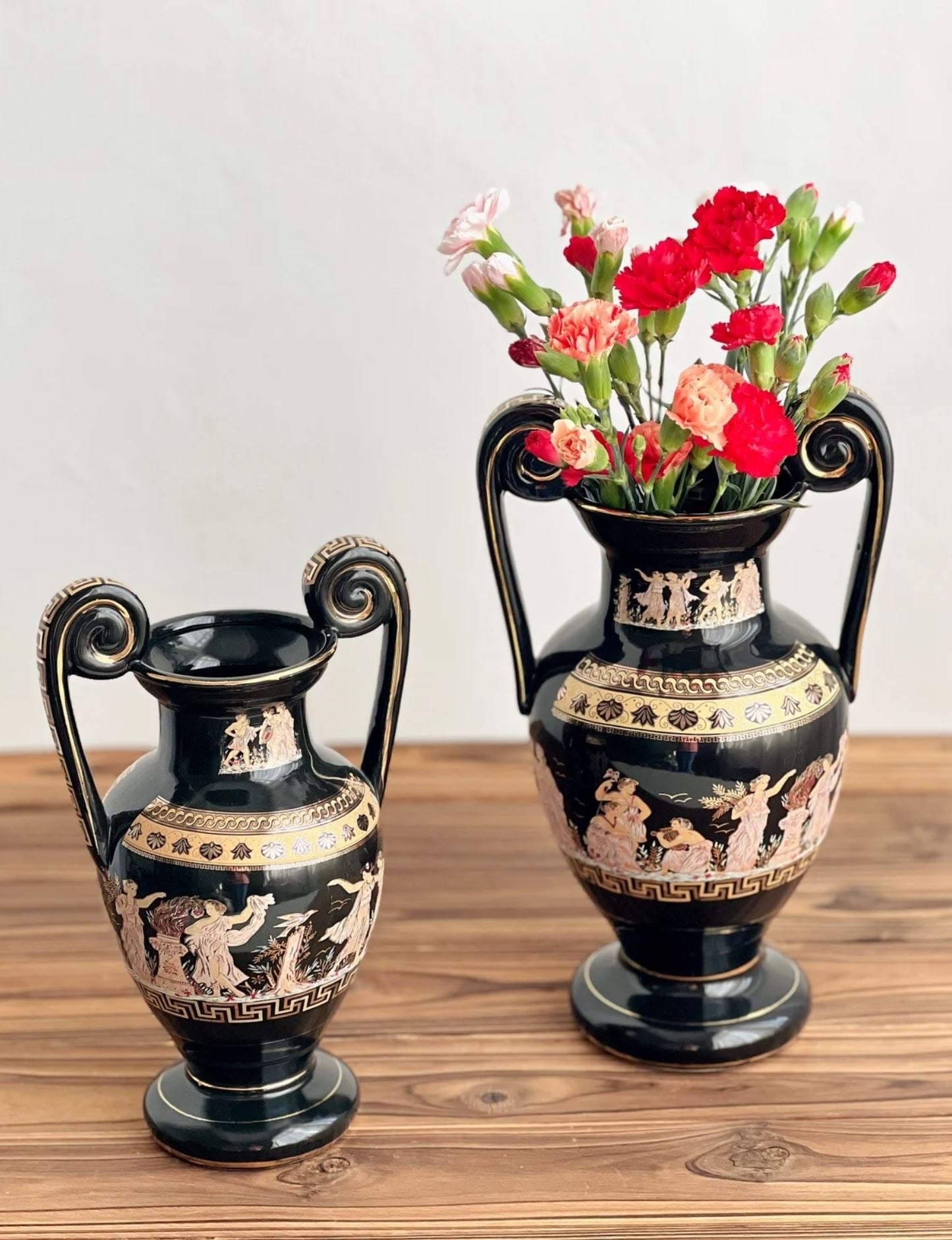 Painted Greek Amphora Vase 26 cm