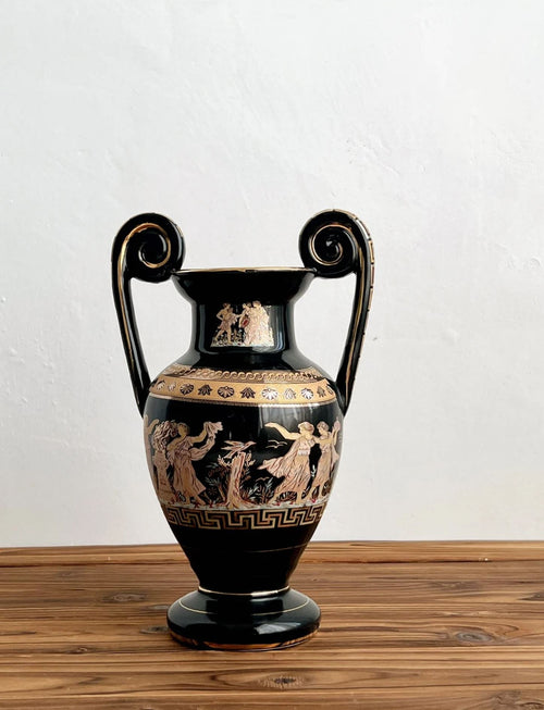 Painted Greek Amphora Vase 26 cm