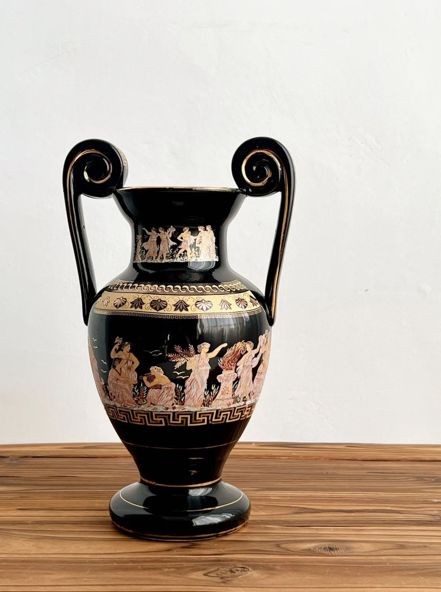 Painted Greek Amphora Vase 30 cm