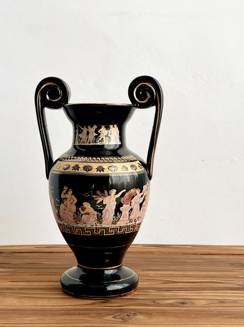 Painted Greek Amphora Vase 30 cm