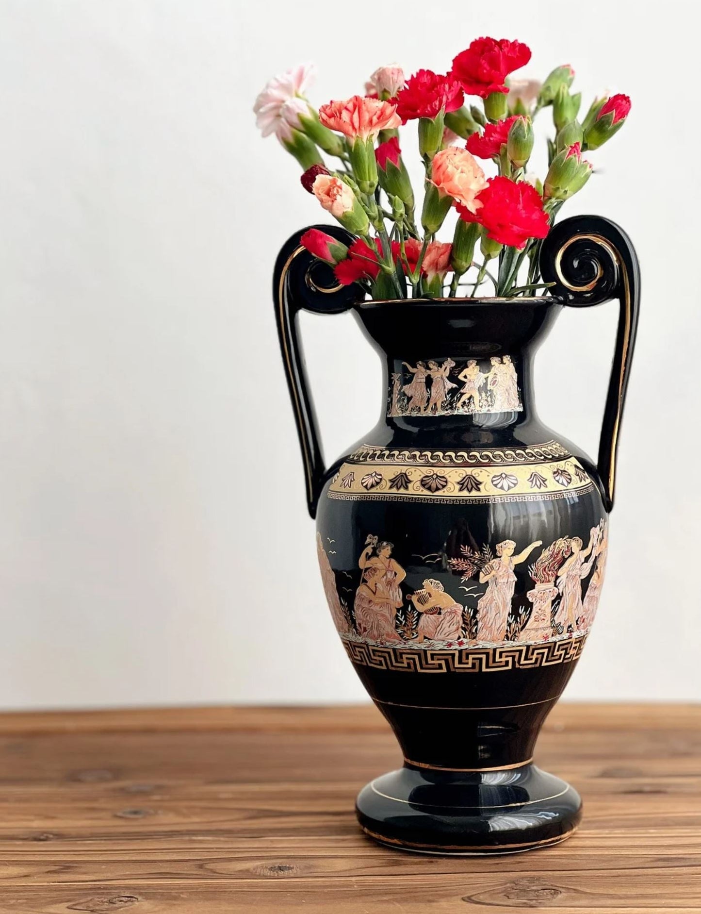Painted Greek Amphora Vase 26 cm