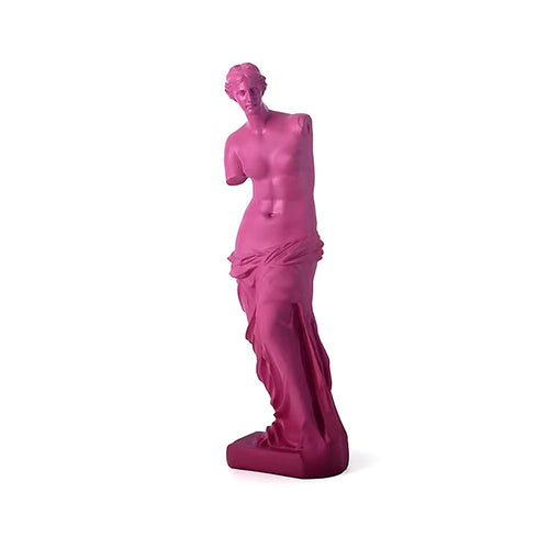 Pink Venus de Milo Statue in Resin 29 cm