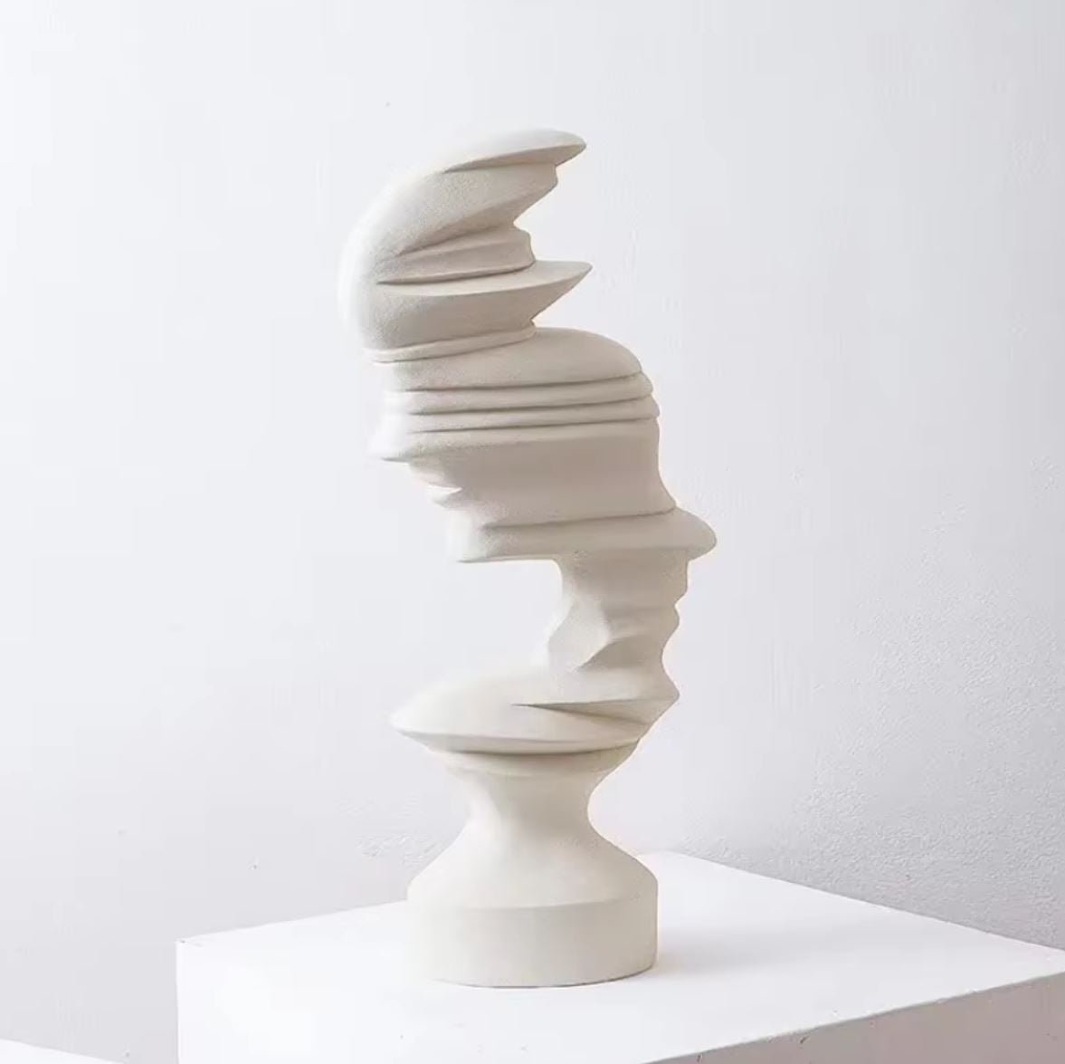 Modern White Face Statue 25 cm